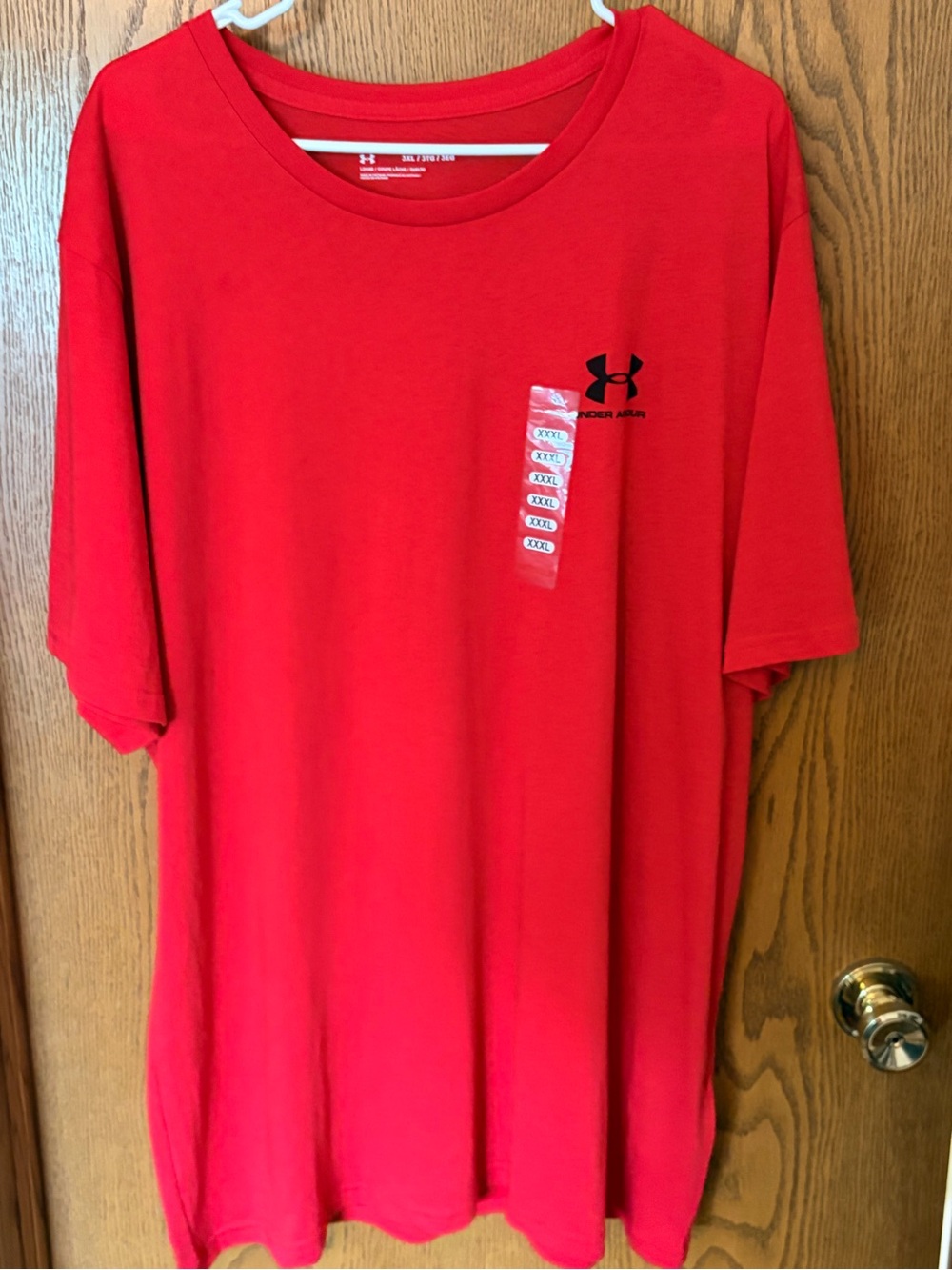 Under Armour Red Short-Sleeve Performance Tee with Logo